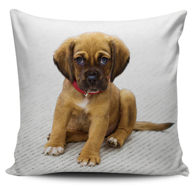 Pillow Cover Puppy on Carpet Watercolor