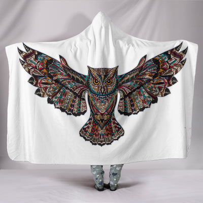 Stunning Owl Bird Hooded Blanket