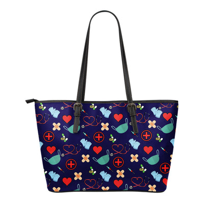 Nursing Small Leather Tote Bag