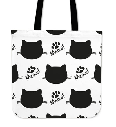 Black White Cat Tote Bag