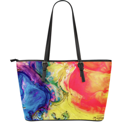Large Leather Tote Lost in Paint