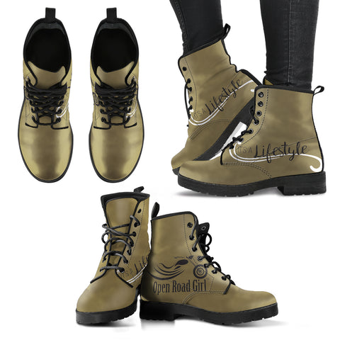 Gold It's a Lifestyle Open Road Girl Women's Leather Boots