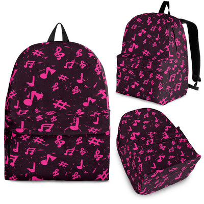 Pink Music Note Backpack