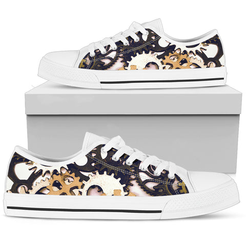 Women's Low Tops Gears (White Sole)