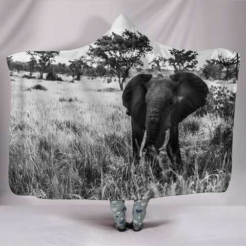 Africa Elephant Hooded Blanket