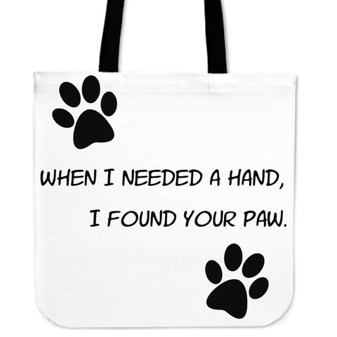 I Found Your Paw Tote Bag