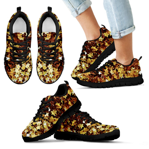 Kid's Sneakers Gold Star (Black Soles)