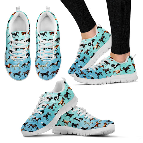I Love Horse Women's Sneakers (White)