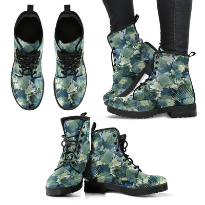 Camouflage Women's Leather Boots
