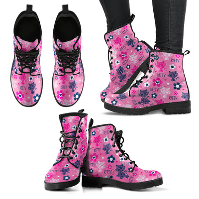 Pink Kitten Women's Leather Boots