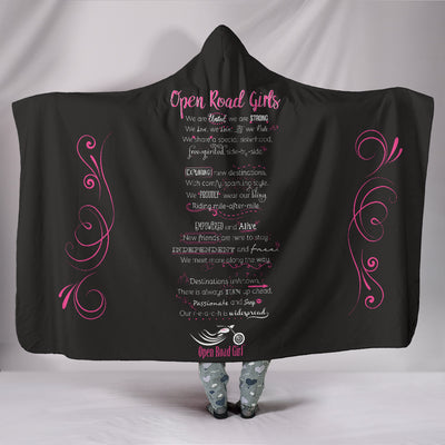 Open Road Girl Manifesto Hooded Blanket