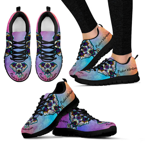 Positive Vibrations Handcrafted Premium Mesh Women's Sneakers