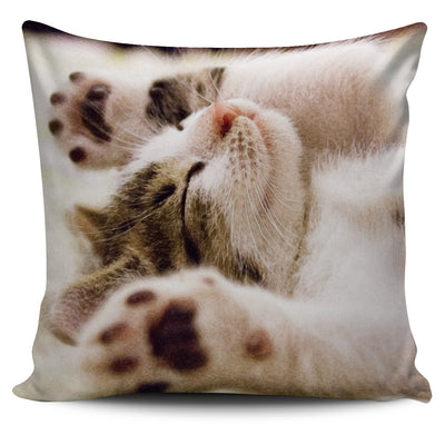 Pillow Cover Sleeping Kitten Watercolor