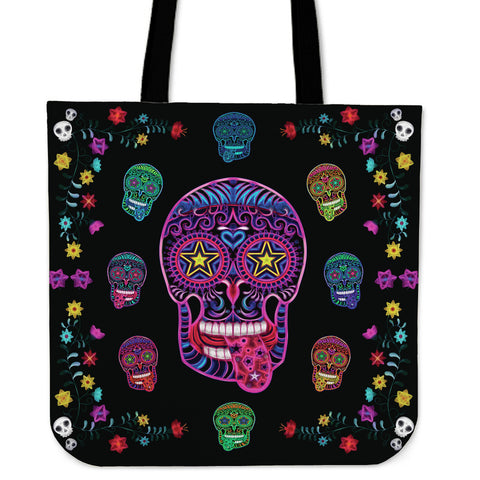 Sugar Skull Superstar Tote Bag for Lovers of Skulls