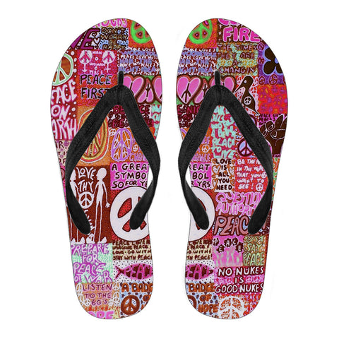 Peace and Love Women's Flip Flops