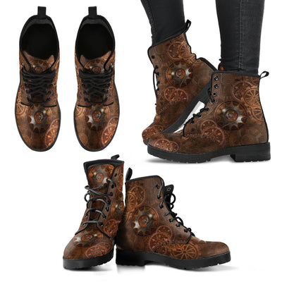Gear Wheel Women's Leather Boots