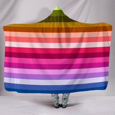 Everyone's Rainbow Hooded Blanket