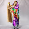 Retro Bright Hooded Plush Lined Wearable Blanket