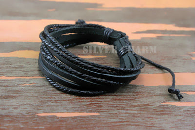 Leather Braided Rope Bracelets