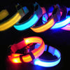 Nylon LED Dog Collar,Night Safety Flashing Glow In The Dark Fluorescent Collars Pet Supplies